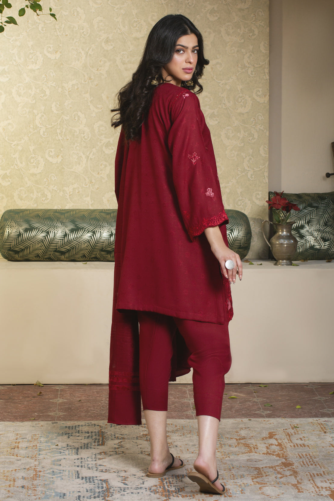 3 Piece - Premium Embroidered Jacquard Wool - 3114