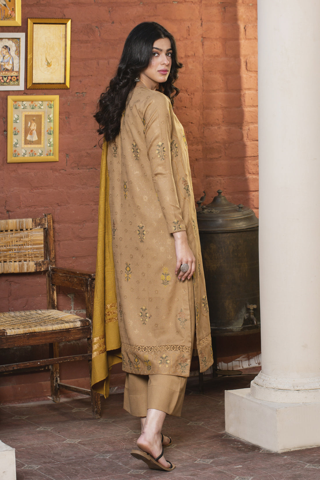 3 Piece - Premium Embroidered Jacquard Wool - 3115