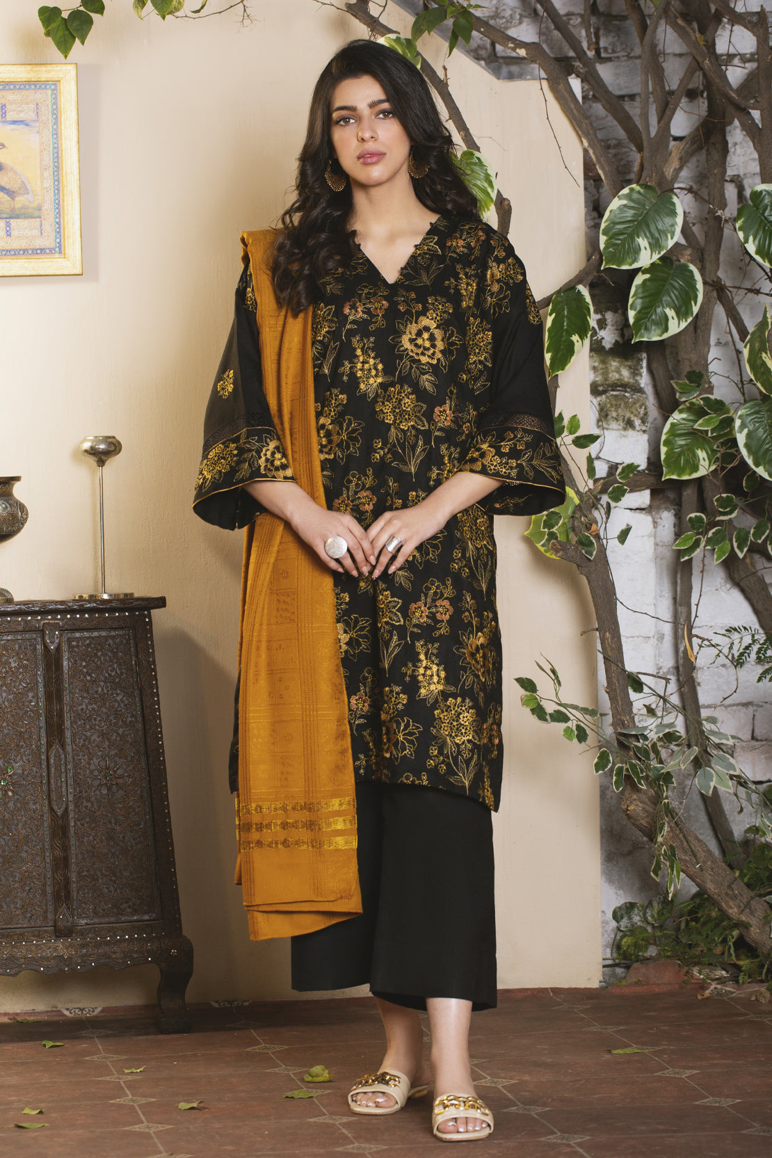 3 Piece - Premium Embroidered Jacquard Wool - 3120
