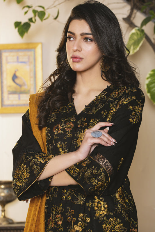 3 Piece - Premium Embroidered Jacquard Wool - 3120