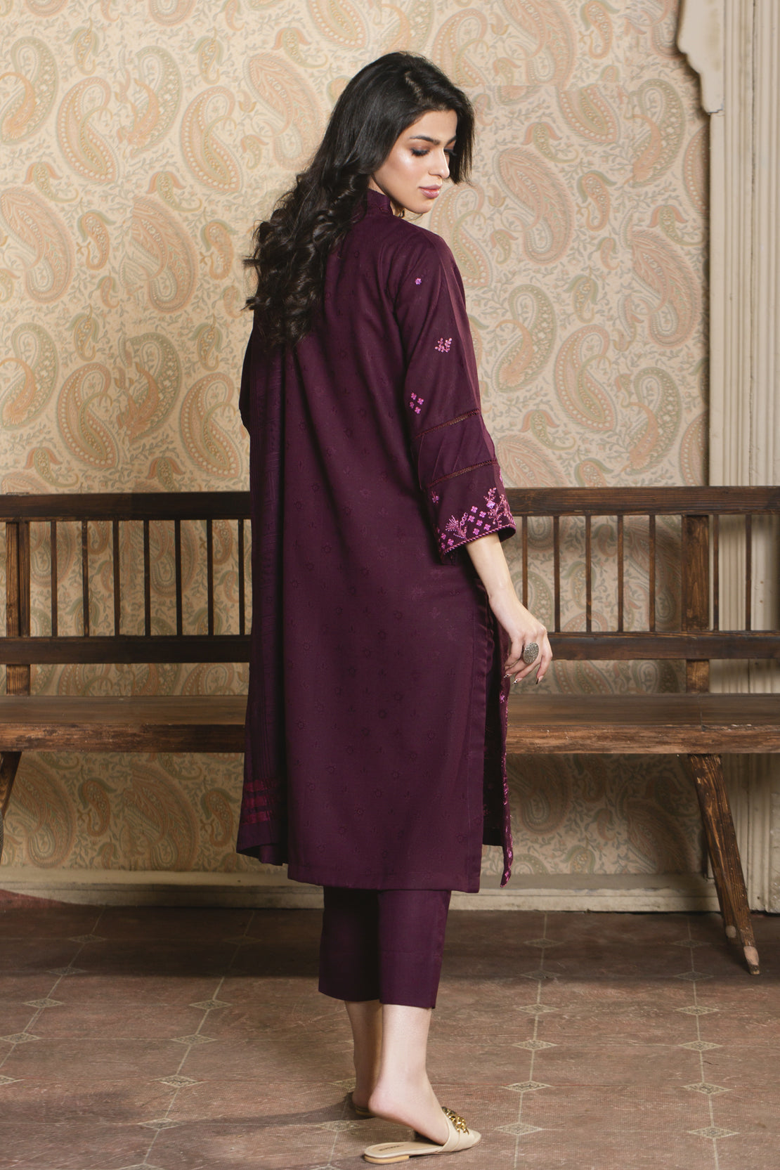 3 Piece - Premium Embroidered Jacquard Wool - 3116