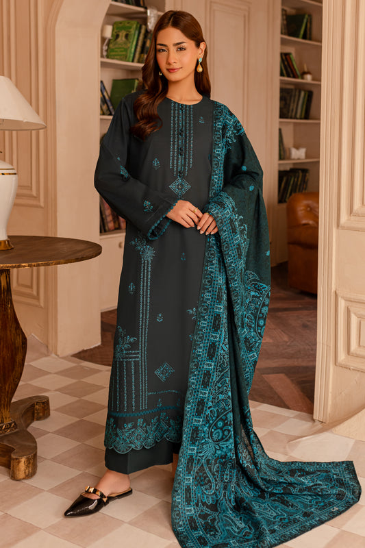 3 PIECE - PREMIUM EMBROIDERED KHADDAR - 9336