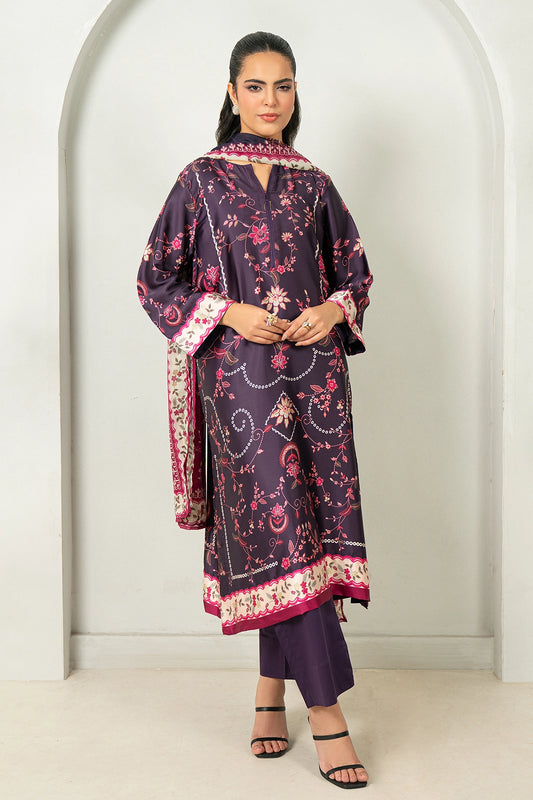 3 Piece - Digitally Printed Silk - 1001