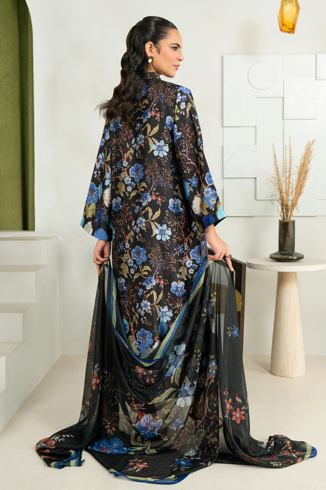 3 Piece - Digitally Printed Silk - 1010