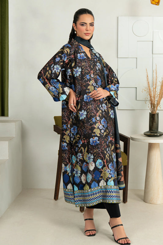 3 Piece - Digitally Printed Silk - 1010