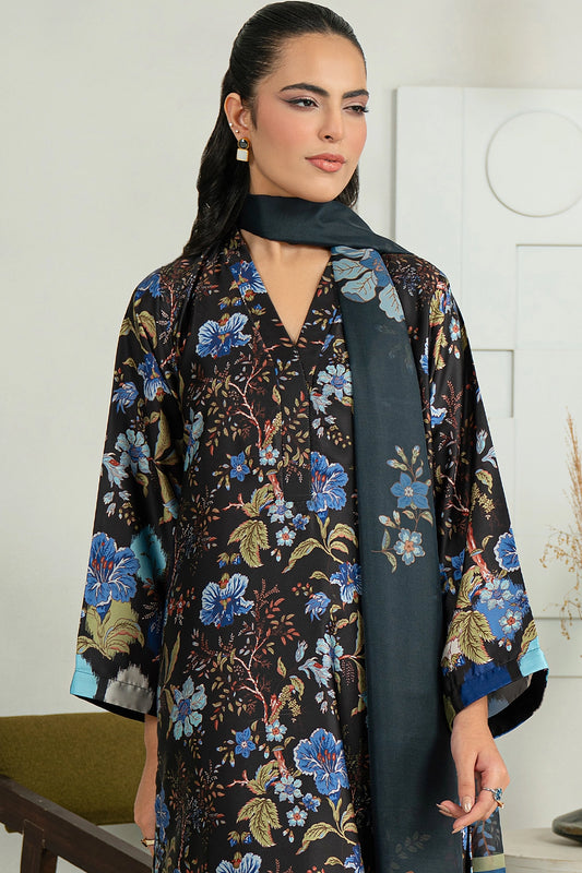 3 Piece - Digitally Printed Silk - 1010