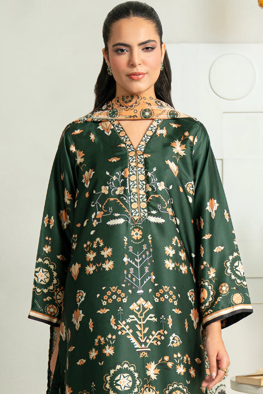 3 Piece - Digitally Printed Silk - 1002