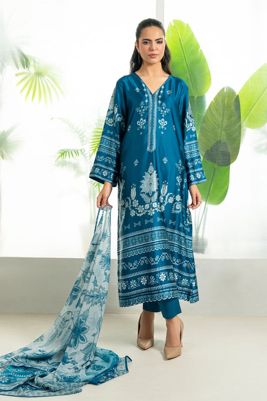 3 Piece - Digitally Printed Silk - 1005
