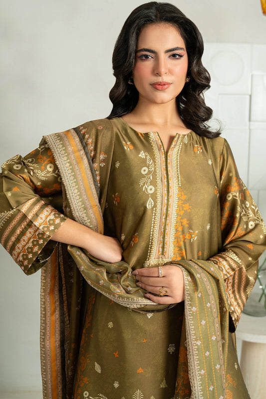 3 Piece - Digitally Printed Silk - 1009
