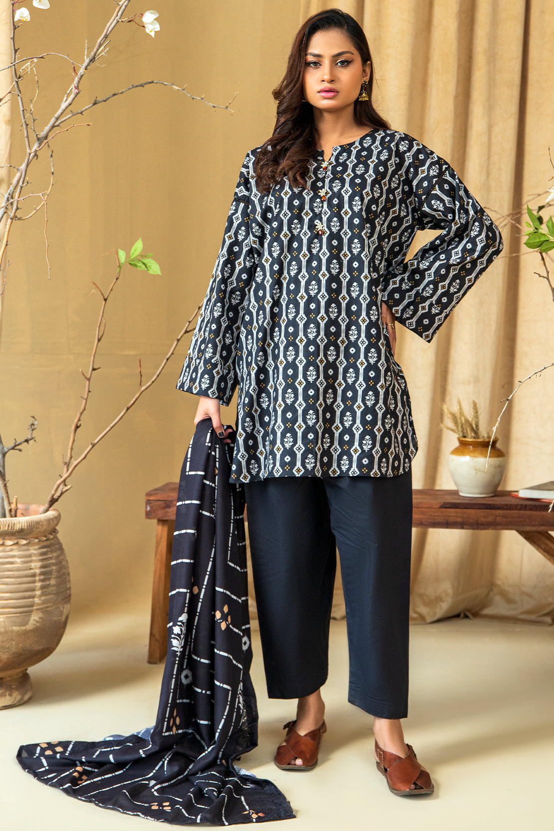 3 PIECE - PREMIUM PRINTED KHADDAR - 8431