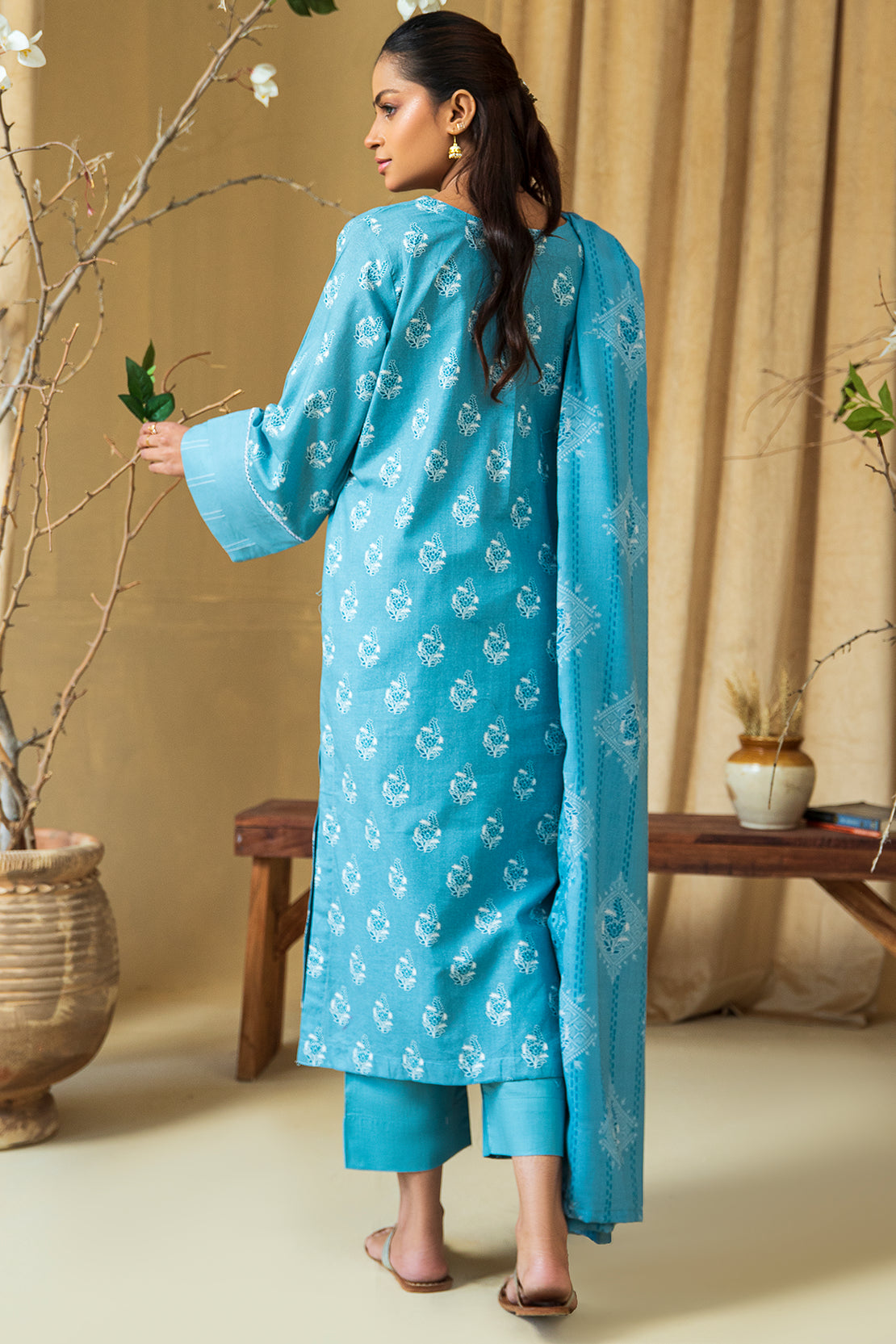 3 PIECE - PREMIUM PRINTED KHADDAR - 8432