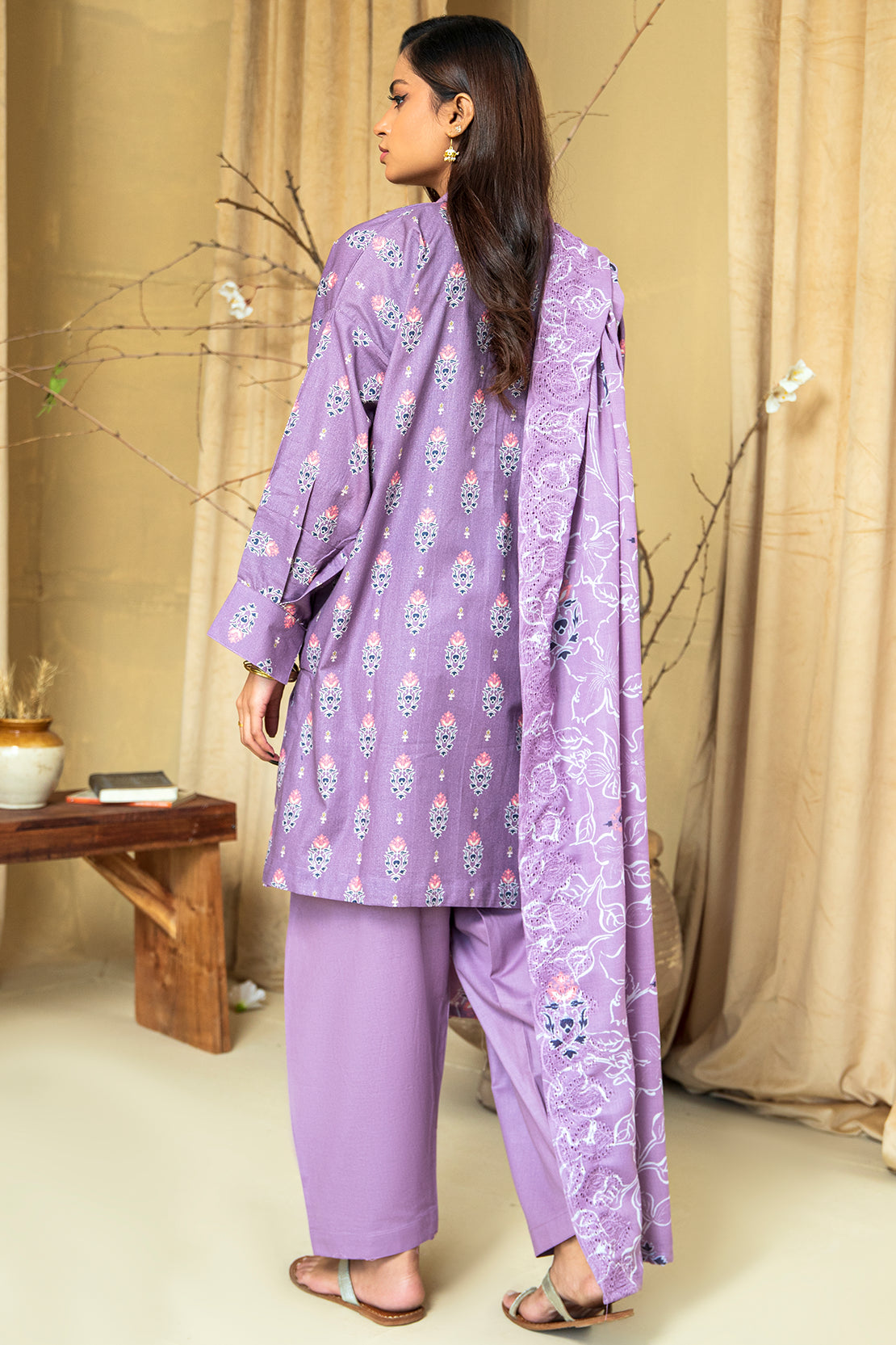 3 PIECE - PREMIUM PRINTED KHADDAR - 8434