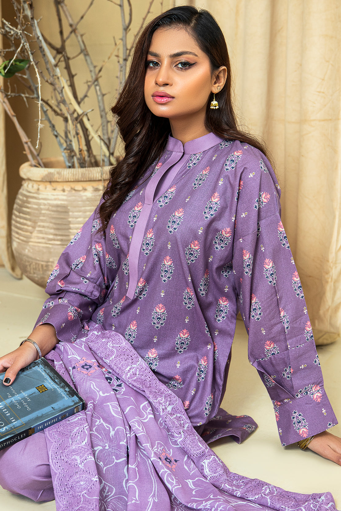 3 PIECE - PREMIUM PRINTED KHADDAR - 8434