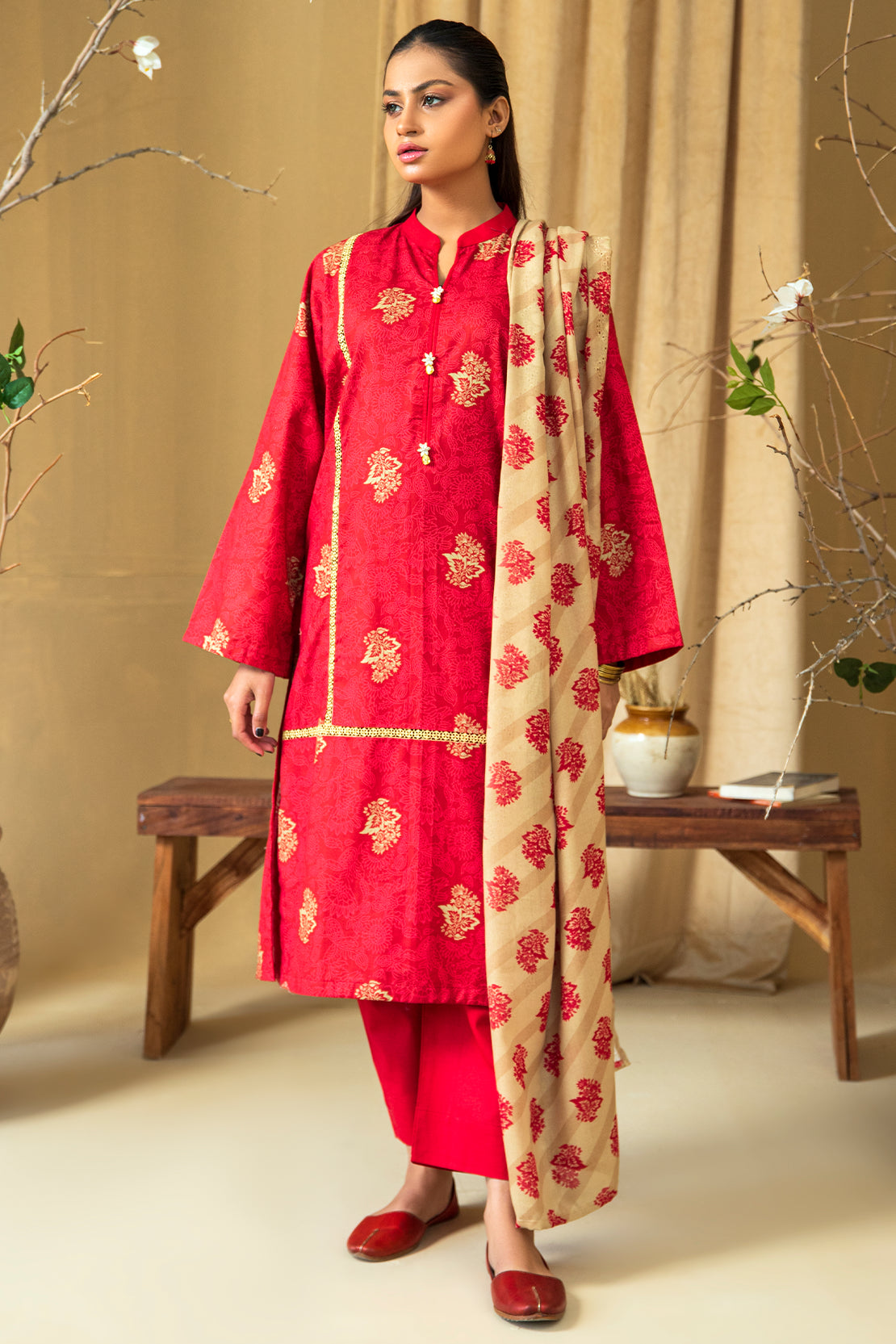 3 PIECE - PREMIUM PRINTED KHADDAR - 8437