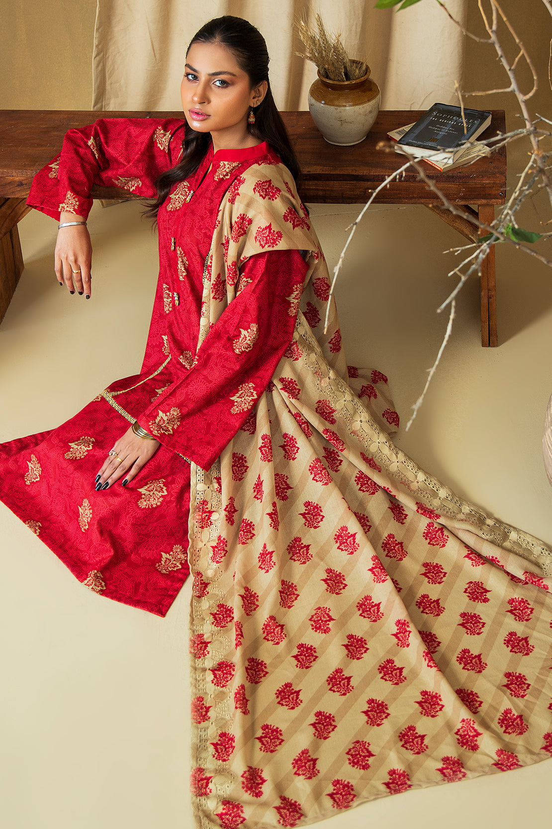 3 PIECE - PREMIUM PRINTED KHADDAR - 8437