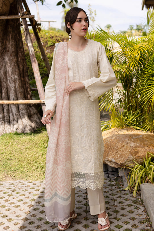 3 Piece - Premium Embroidered Lawn - 447S