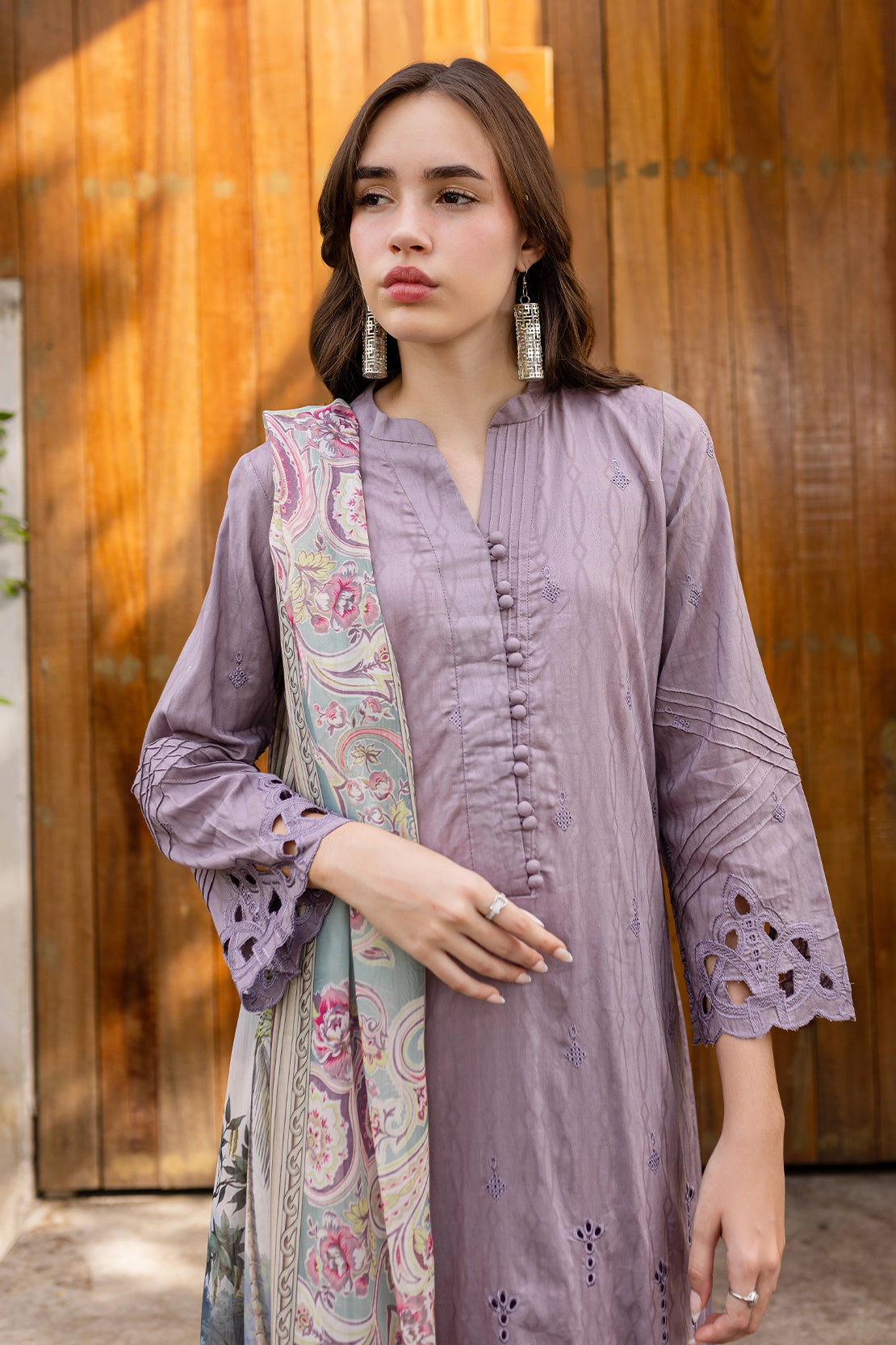 3 Piece - Premium Embroidered Lawn - 448S