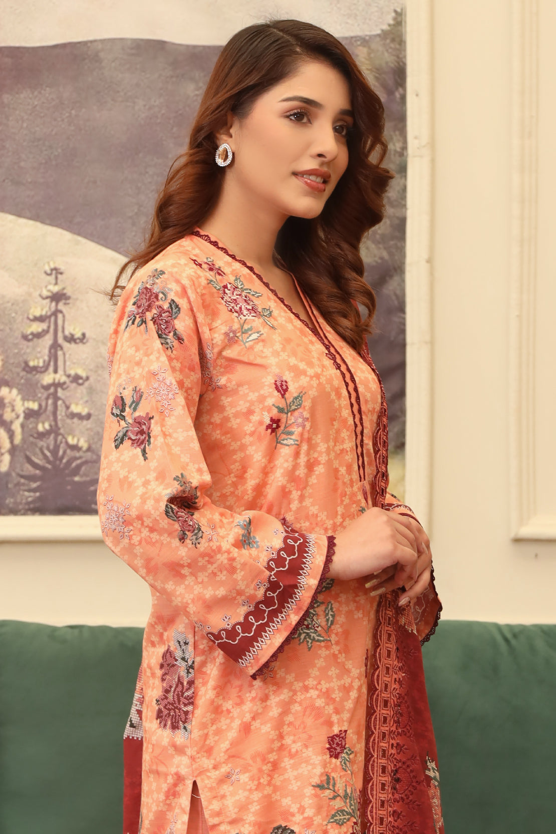 3 PIECE - PREMIUM EMBROIDERED KHADDAR - 9341