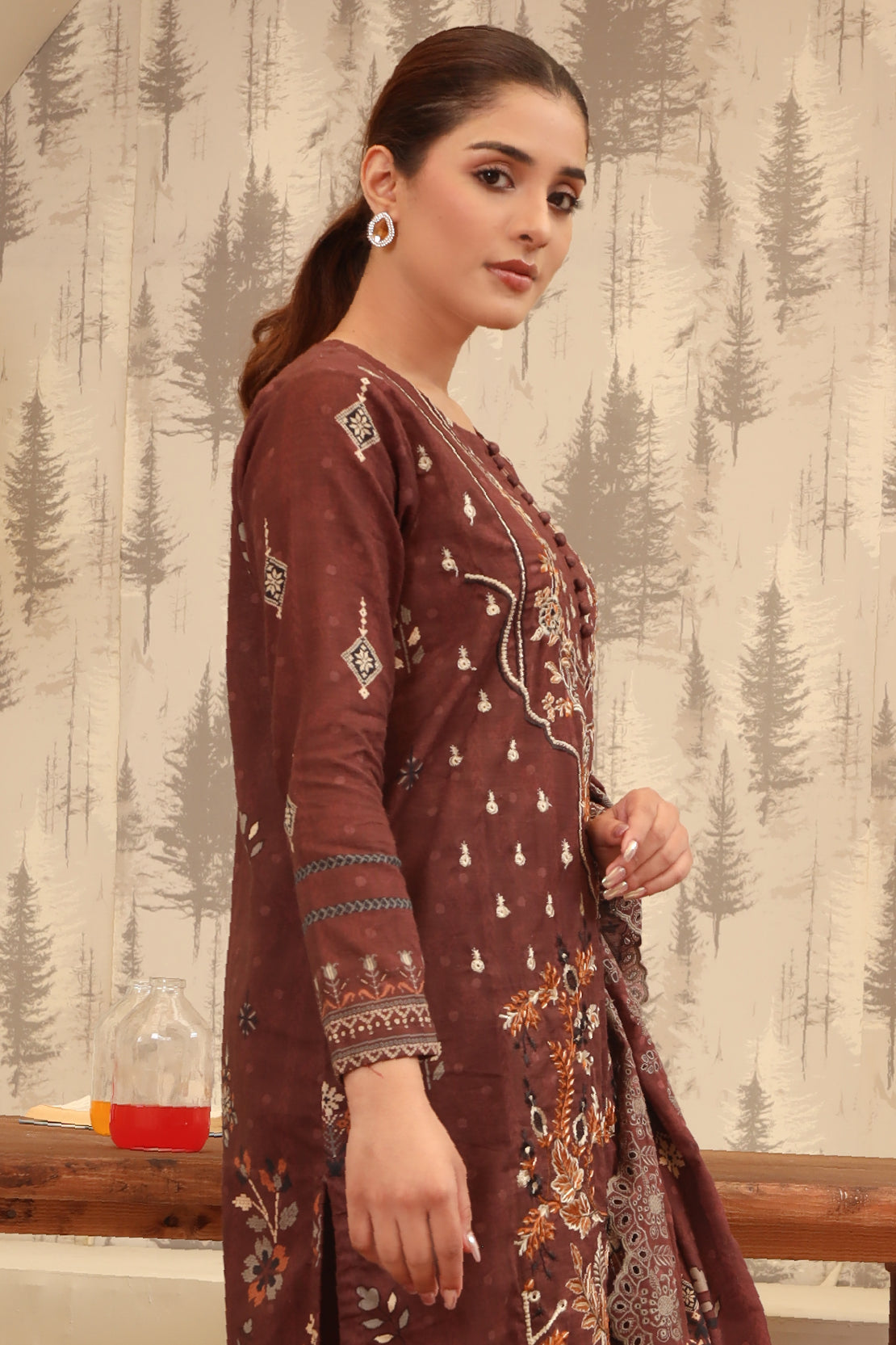 3 PIECE - PREMIUM EMBROIDERED KHADDAR - 9342