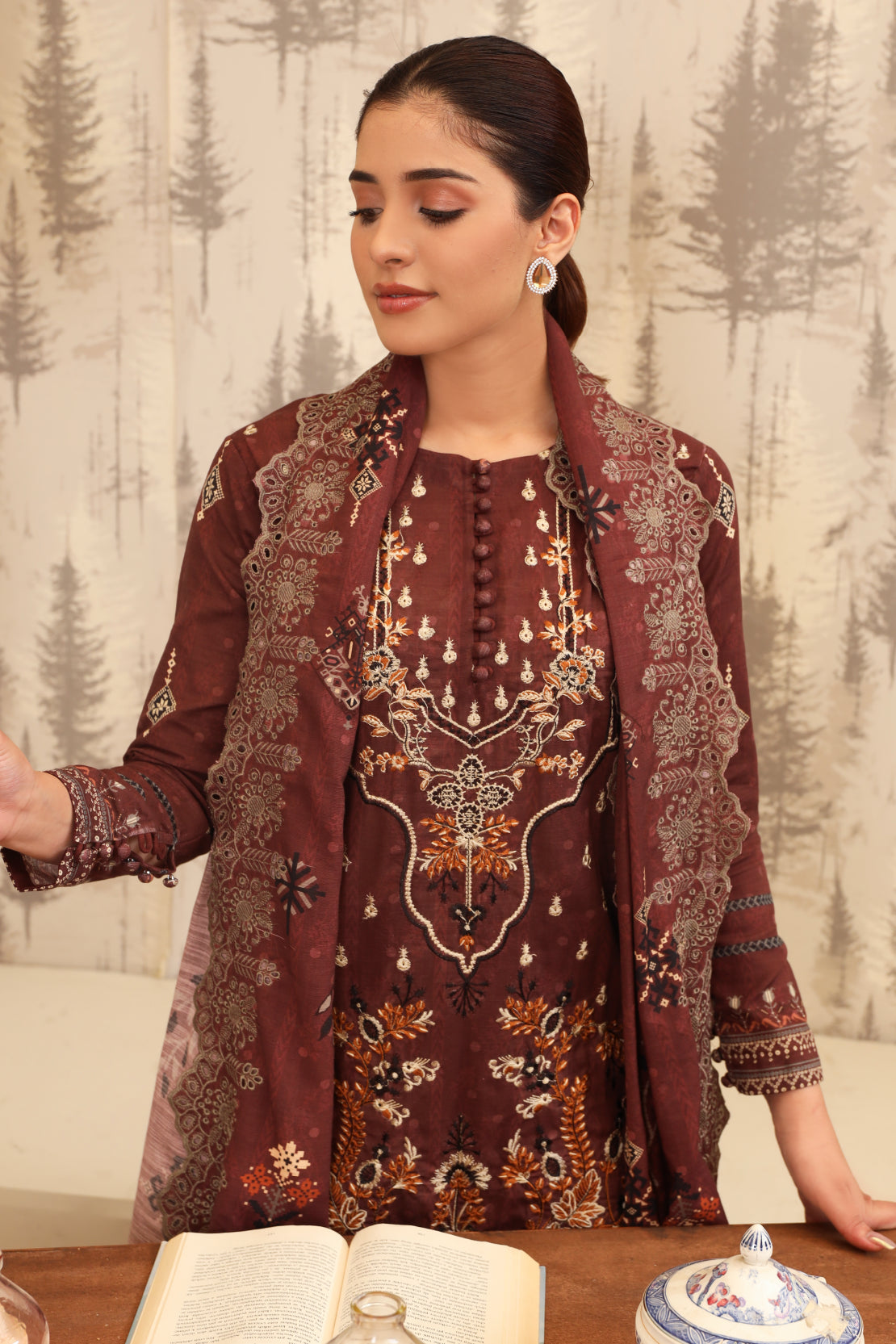 3 PIECE - PREMIUM EMBROIDERED KHADDAR - 9342