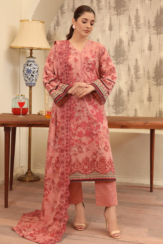 3 PIECE - PREMIUM EMBROIDERED KHADDAR - 9348