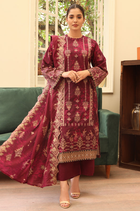 3 PIECE - PREMIUM EMBROIDERED KHADDAR - 9349