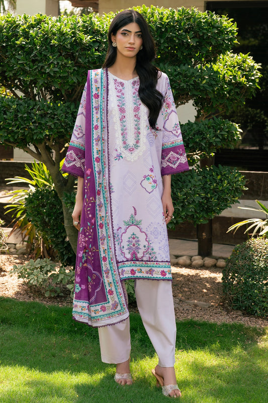 3 Piece - Premium Embroidered Lawn - 3753