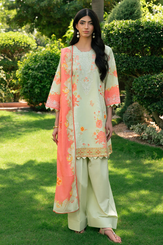 3 Piece - Premium Embroidered Lawn - 3754