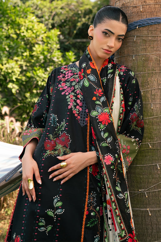 3 Piece - Premium Embroidered Lawn - 3758