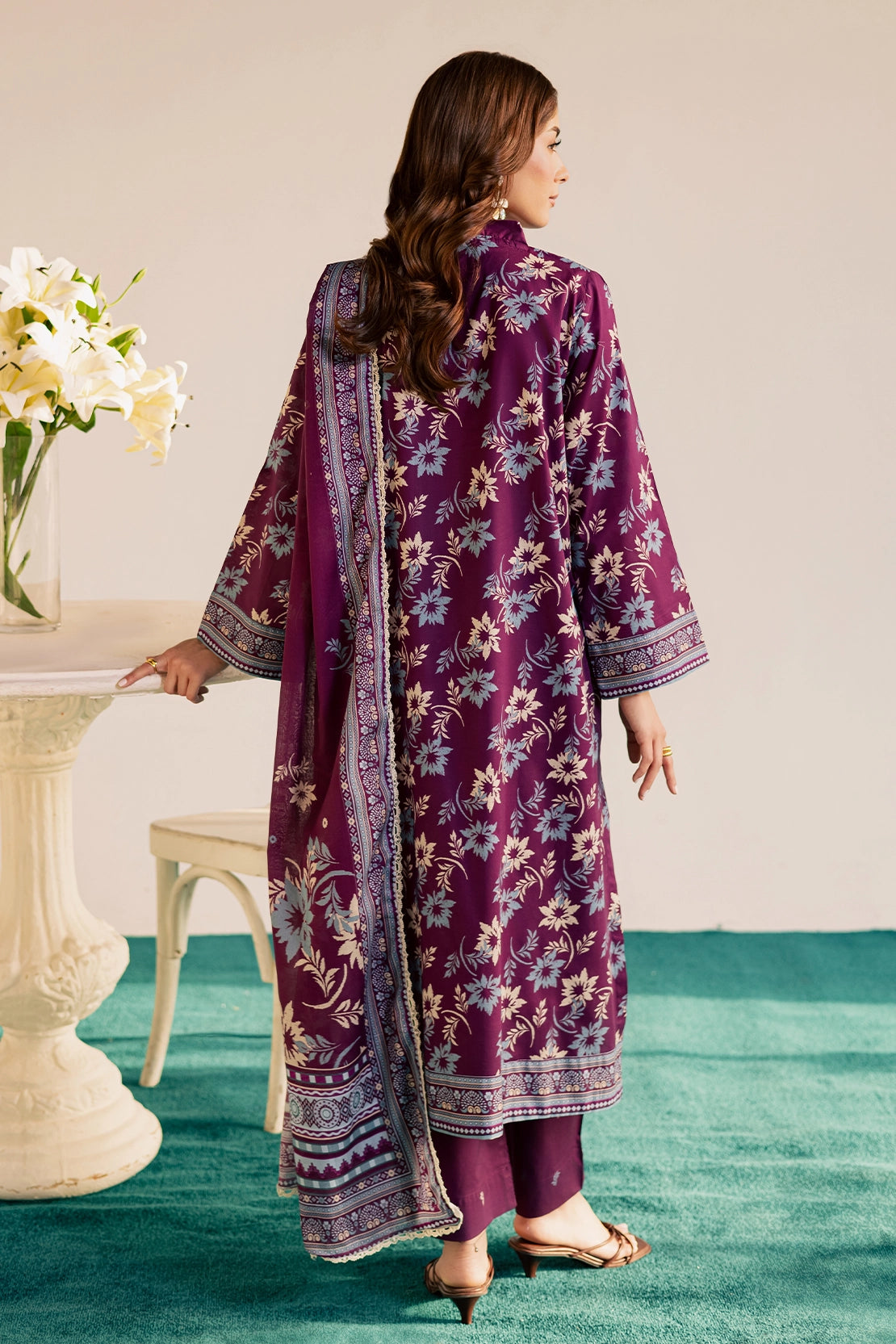 3 Piece- Premium Digitally Printed Lawn - 3780