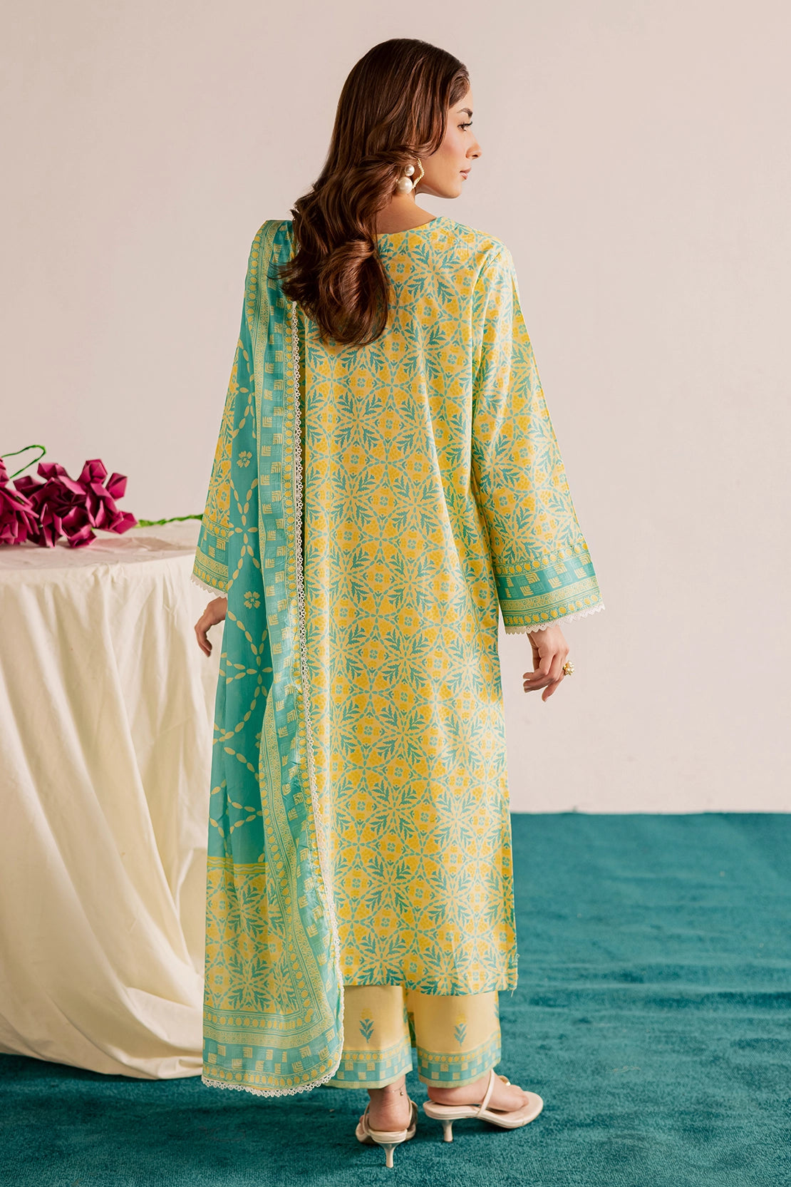 3 Piece- Premium Digitally Printed Lawn - 3773