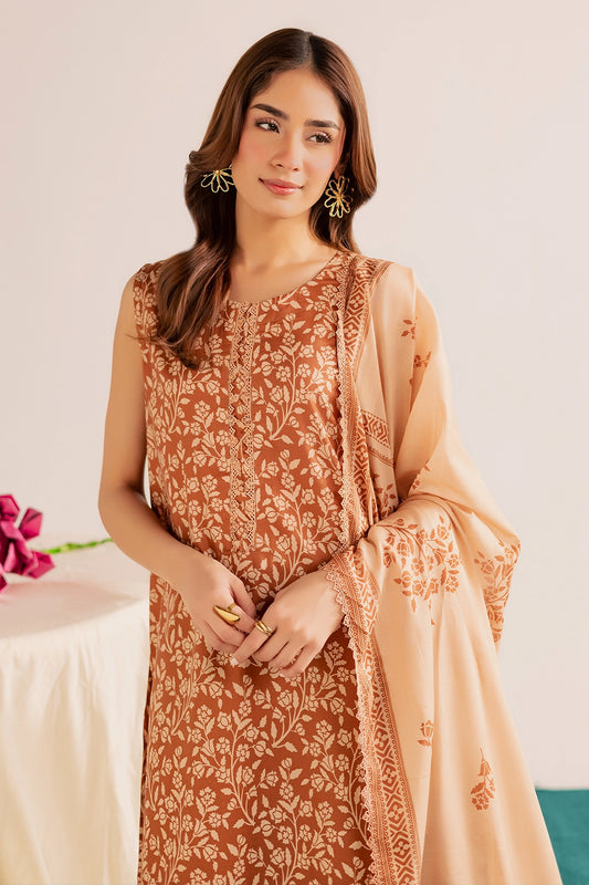3 Piece- Premium Digitally Printed Lawn - 3775