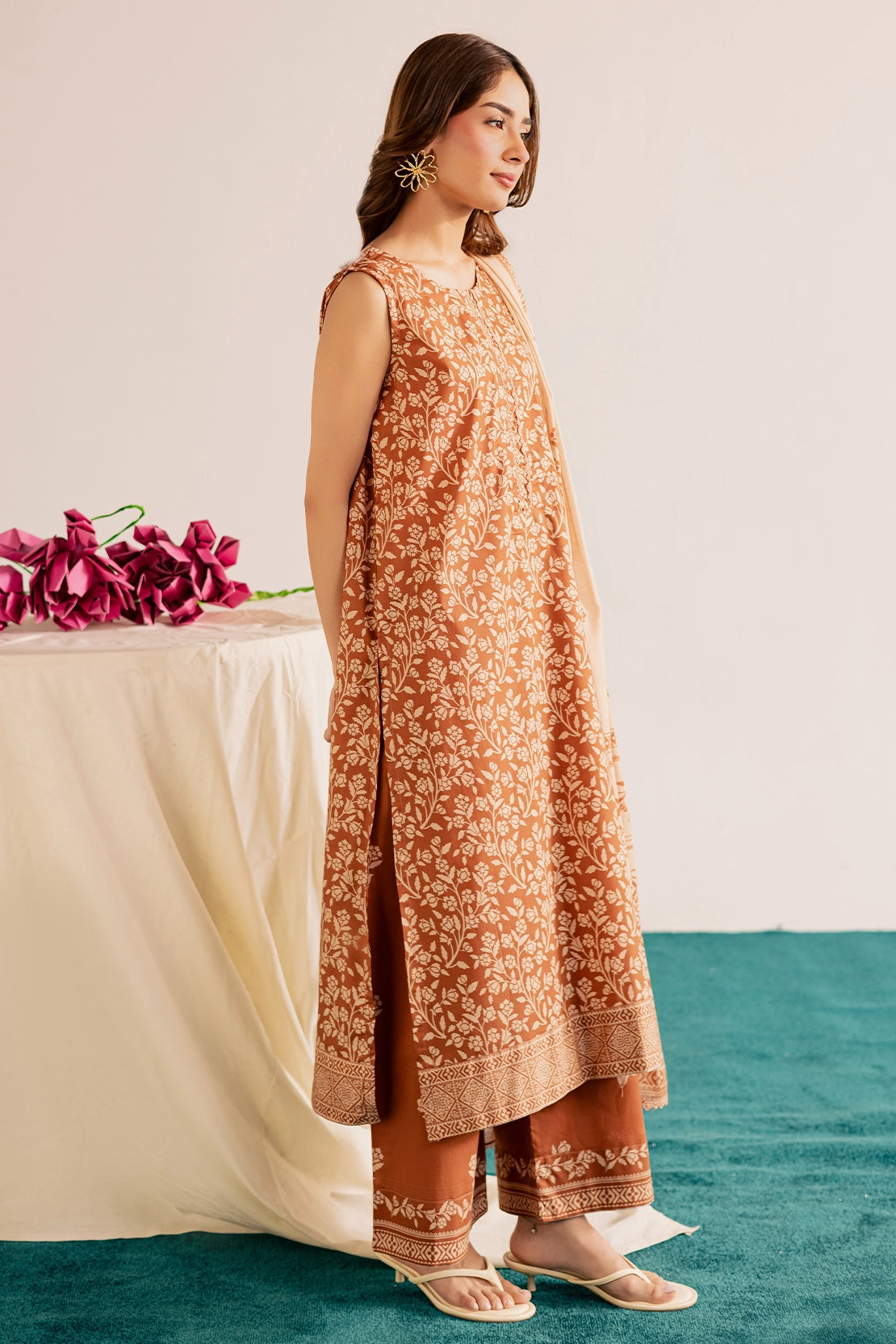 3 Piece- Premium Digitally Printed Lawn - 3775