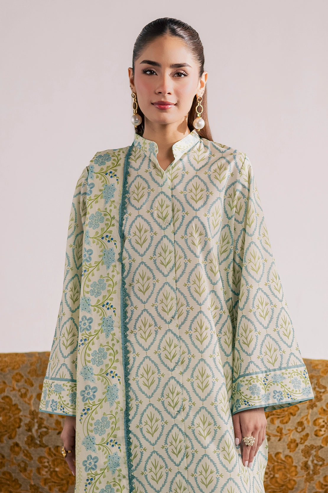 3 Piece- Premium Digitally Printed Lawn - 3778