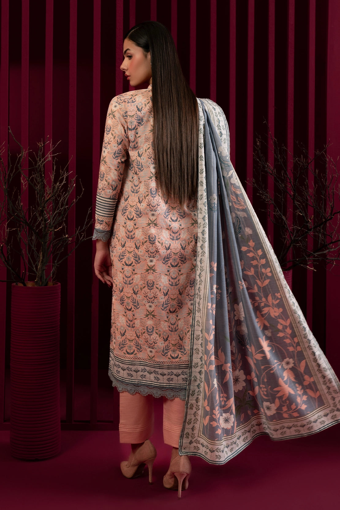 3 Piece - Digitally Printed Khaddar - 1011