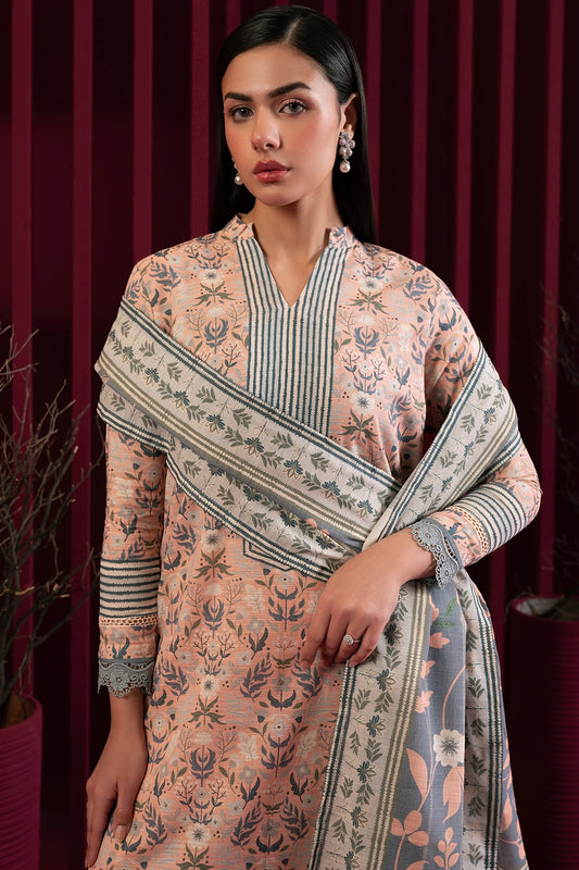 3 Piece - Digitally Printed Khaddar - 1011
