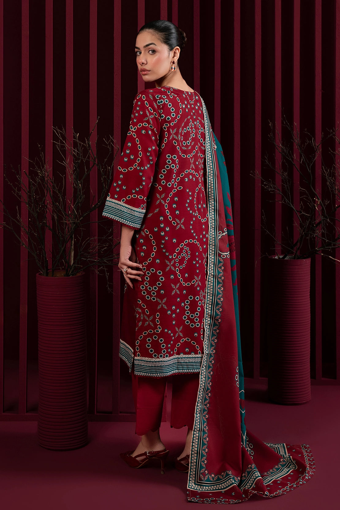 3 Piece - Digitally Printed Khaddar - 1012