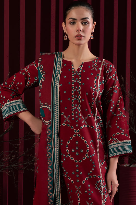 3 Piece - Digitally Printed Khaddar - 1012