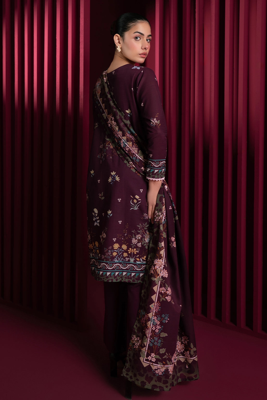 3 Piece - Digitally Printed Khaddar - 1014