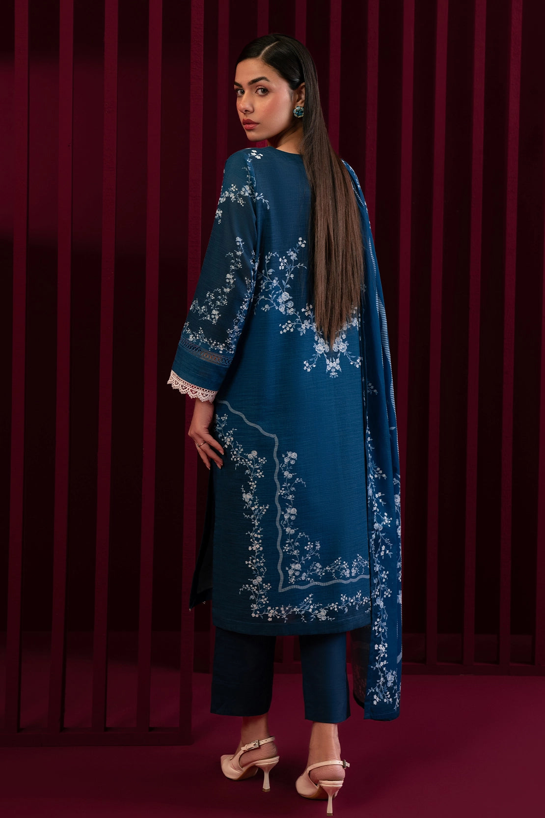 3 Piece - Digitally Printed Khaddar - 1015