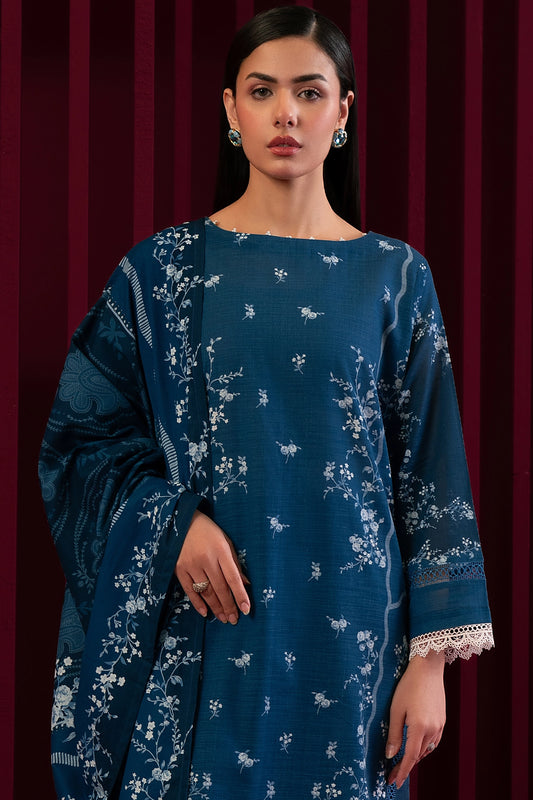 3 Piece - Digitally Printed Khaddar - 1015