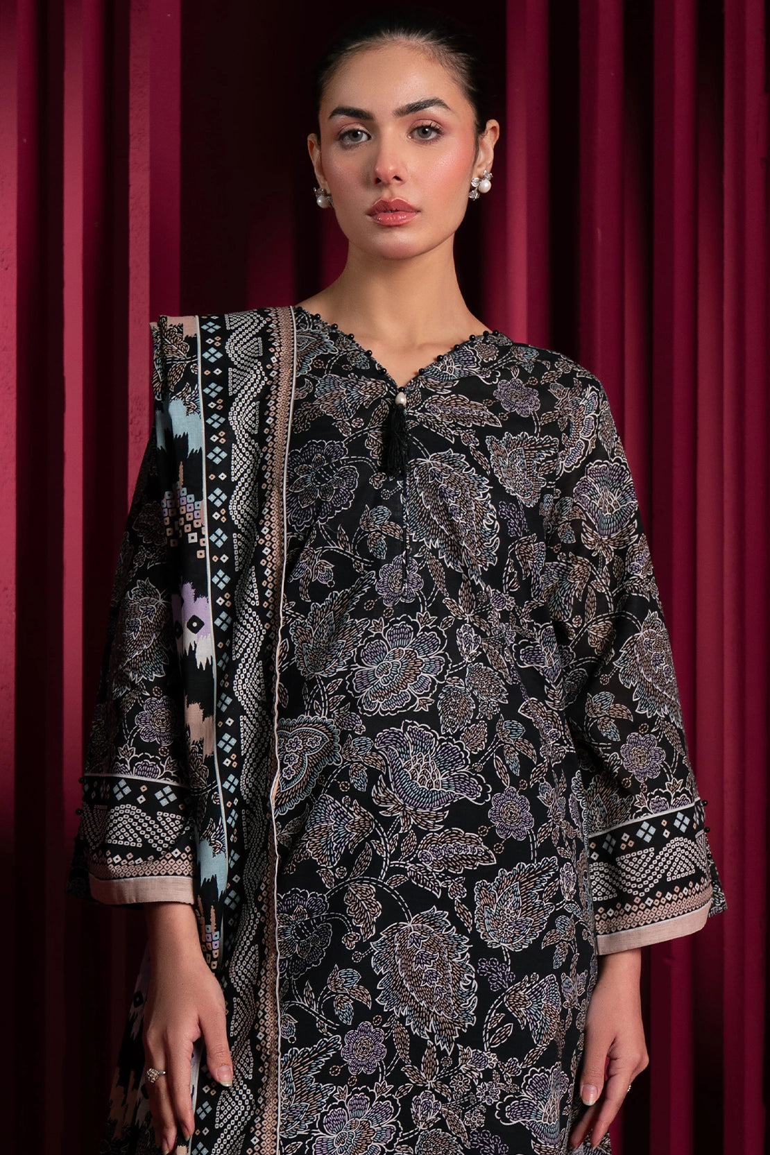 3 Piece - Digitally Printed Khaddar - 1016