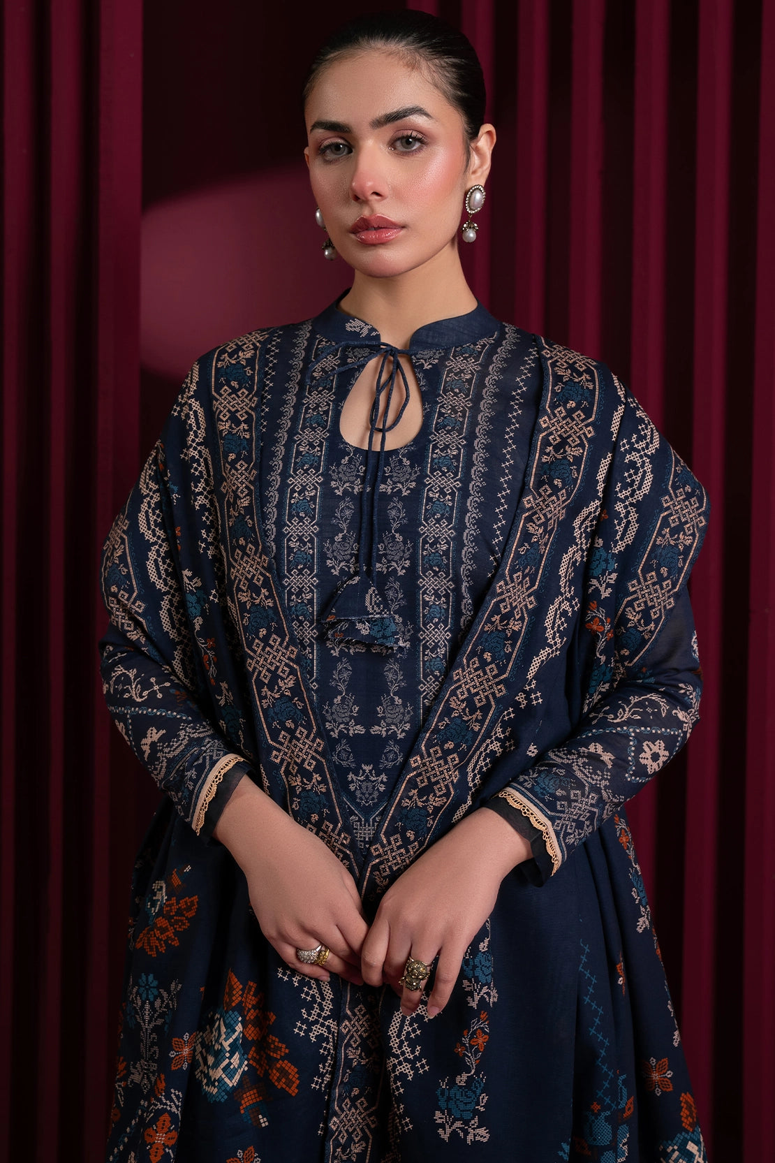 3 Piece - Digitally Printed Khaddar - 1019