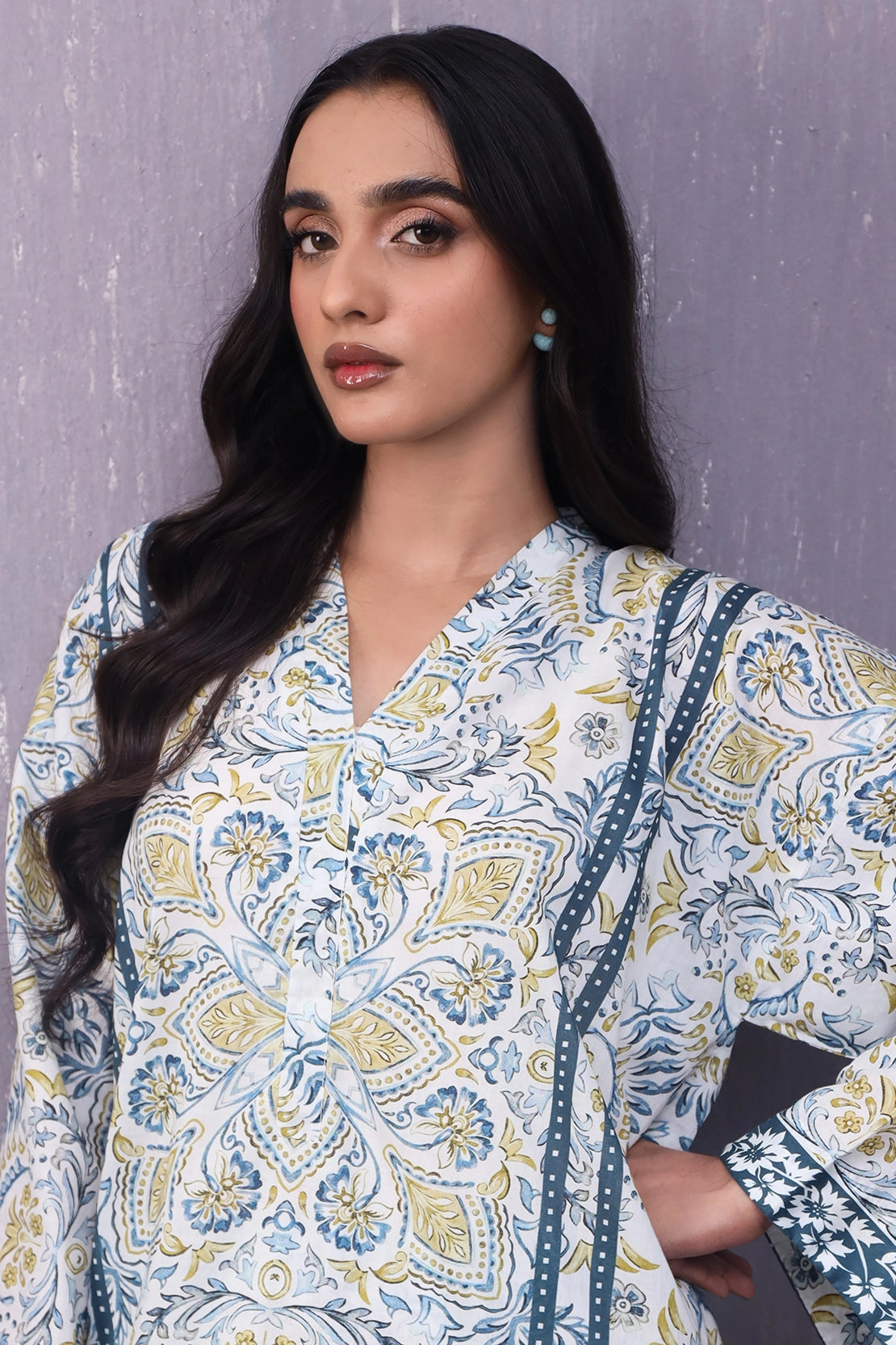 Stitched 2 Piece - Digitally Printed Lawn - 1022