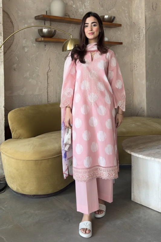 Stitched 3 Piece - Embroidered Lawn - 547 - C