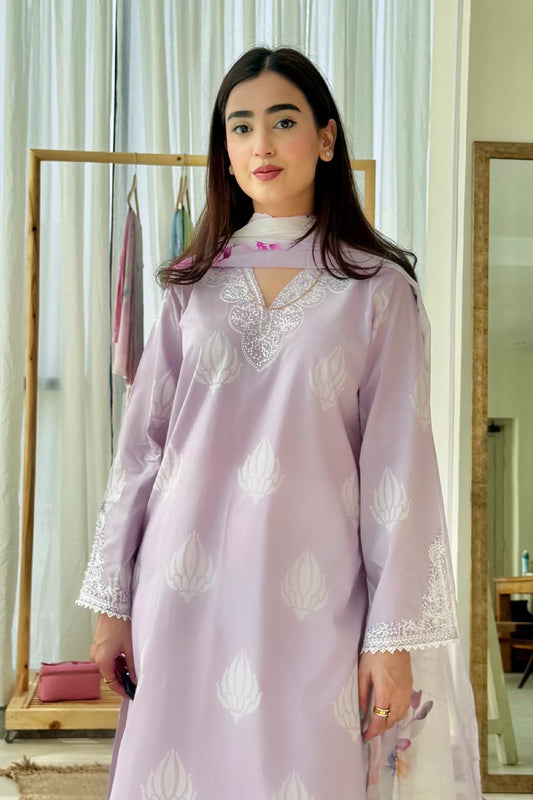 Stitched 3 Piece - Embroidered Lawn - 553 - C