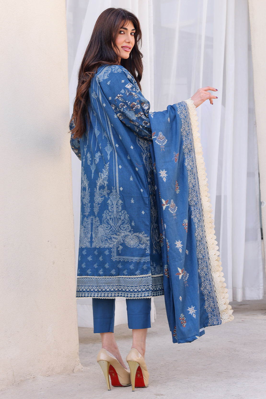 3 PIECE - PREMIUM EMBROIDERED KHADDAR - 8355