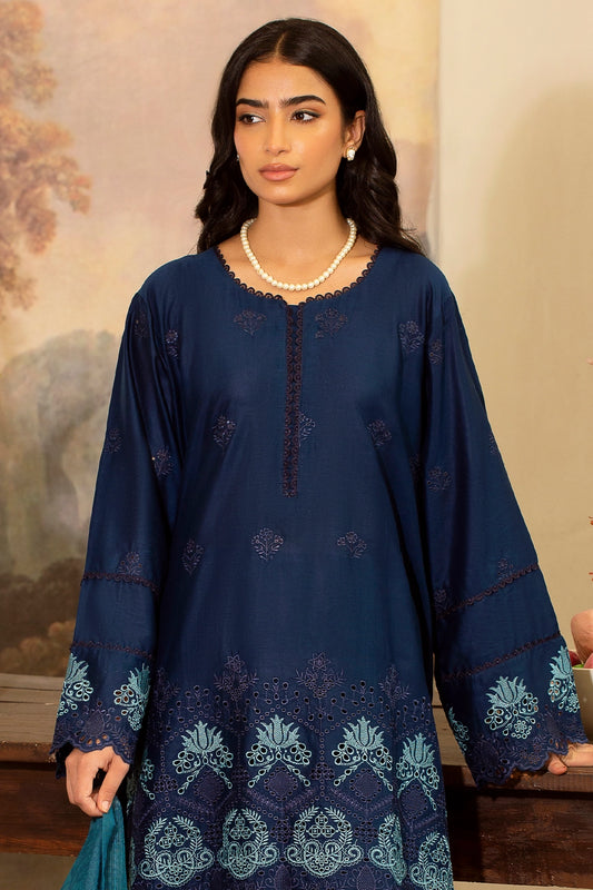 3 Piece- Premium Embroidered Lawn - 3719