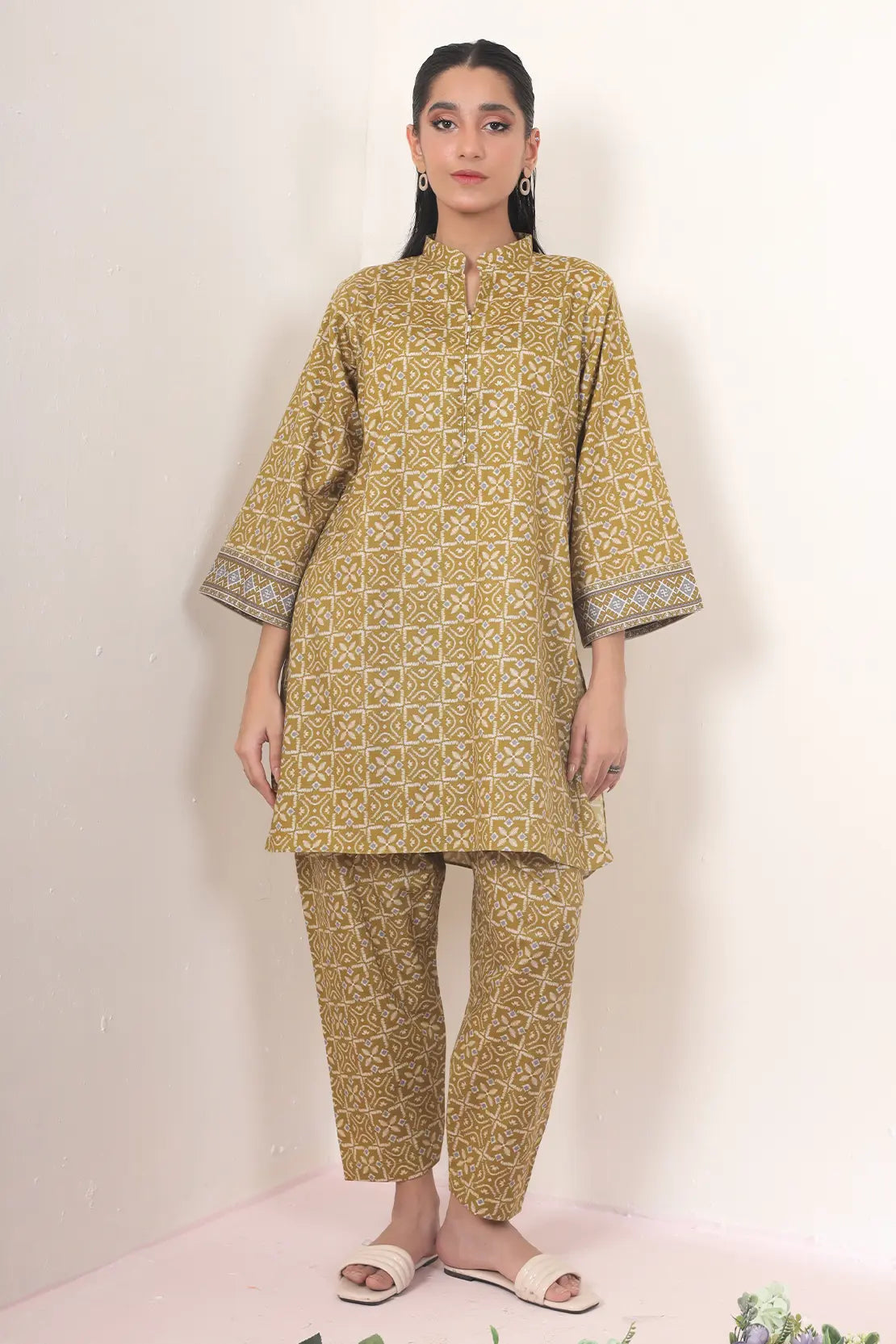 2 Piece - Digitally Printed Khadar - 8331