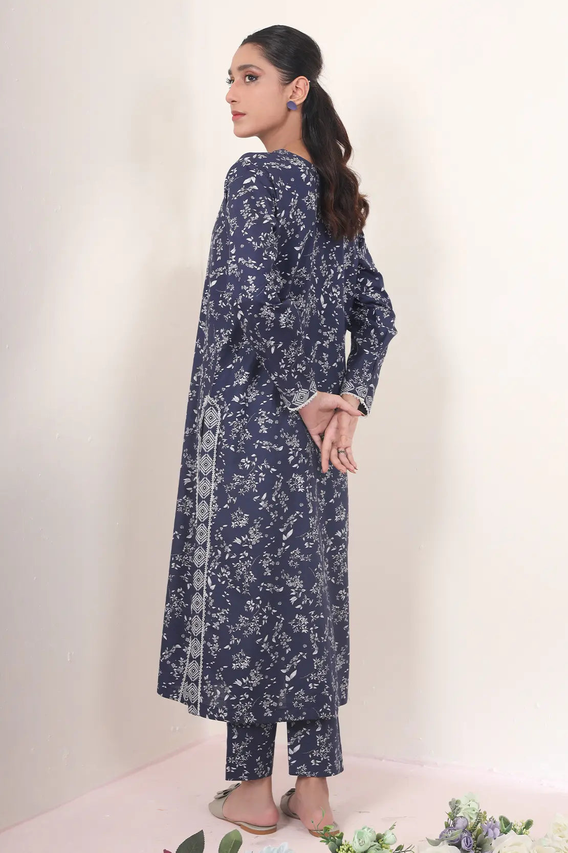 2 Piece - Digitally Printed Khadar - 8332